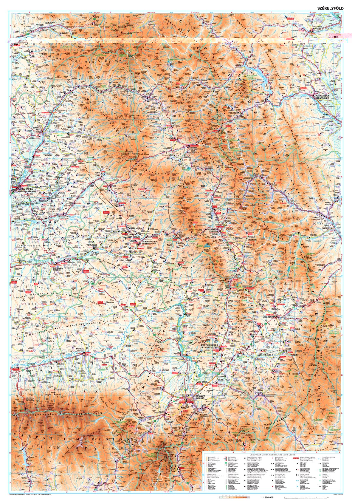 Carte détaillée - Transylvannie Sud-Est (Roumanie) | Gizi Map carte routière Gizi Map