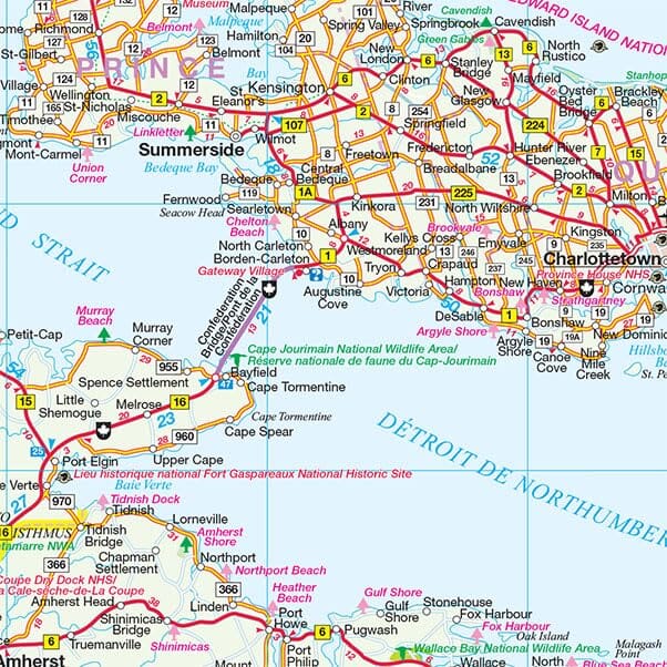 Carte du Canada Atlantique | GM Johnson carte routière GM Johnson 