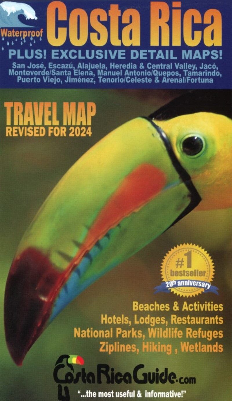 Carte du Costa Rica | Toucan Maps carte routière Toucan Maps