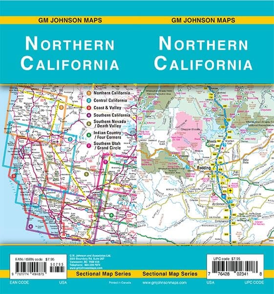 Carte du nord de la Californie | GM Johnson carte routière GM Johnson 