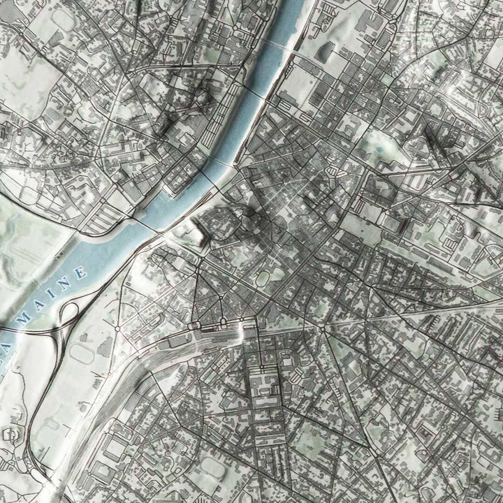 Carte en relief - Angers - 70 x 50 x 4 cm | Dénivelés Editions carte en relief Dénivelés Editions 