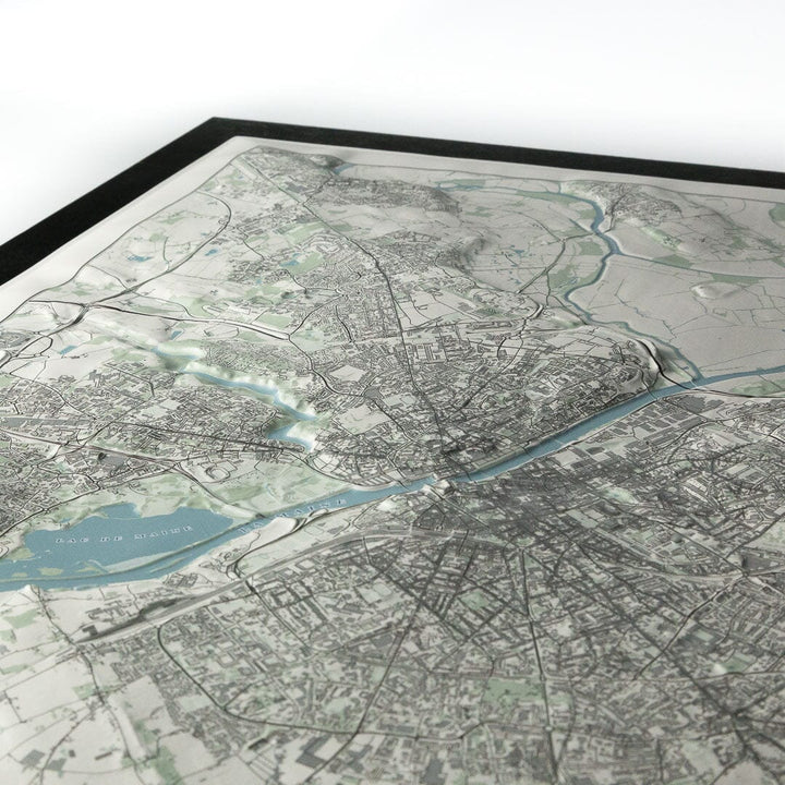 Carte en relief - Angers - 70 x 50 x 4 cm | Dénivelés Editions carte en relief Dénivelés Editions 