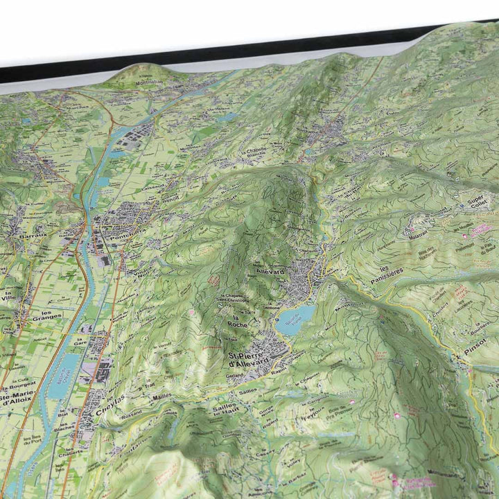 Carte en relief - Belledonne Nord - 50 x 70 x 6,1 cm | Dénivelés Editions carte en relief Dénivelés Editions 