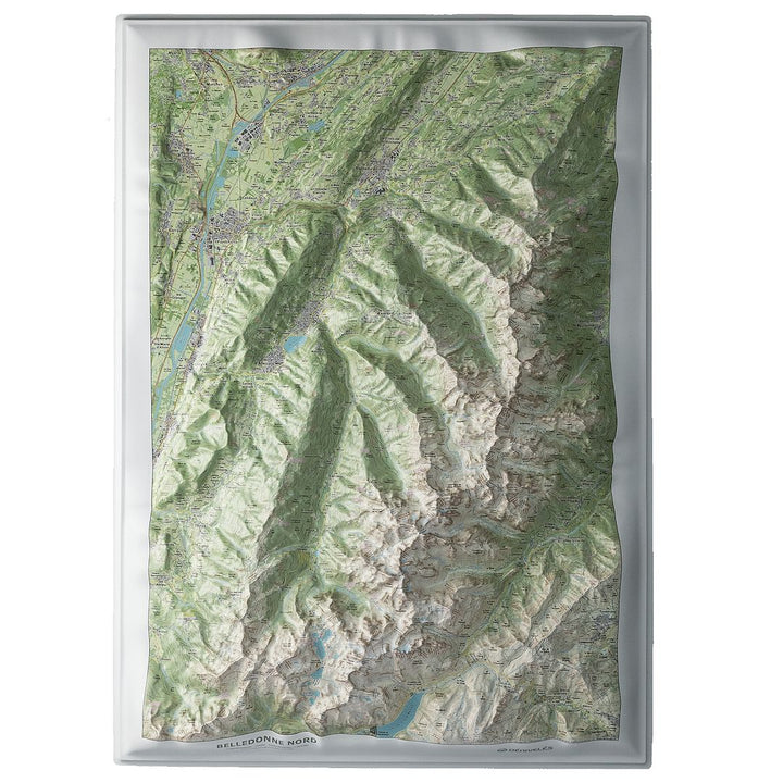 Carte en relief - Belledonne Nord - 50 x 70 x 6,1 cm | Dénivelés Editions carte en relief Dénivelés Editions Default Title