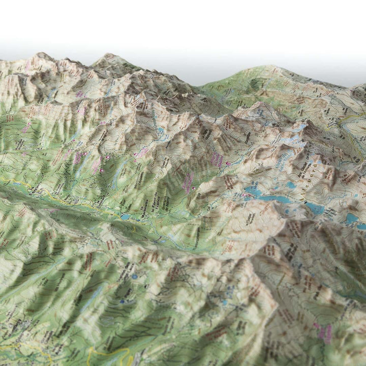 Carte en relief - Belledonne Nord - 50 x 70 x 6,1 cm | Dénivelés Editions carte en relief Dénivelés Editions 