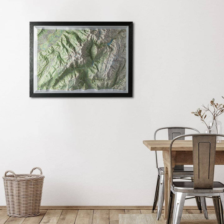 Carte en relief - Belledonne Sud et les Grandes Rousses - 70 x 50 x 5,6 cm | Dénivelés Editions carte en relief Dénivelés Editions 