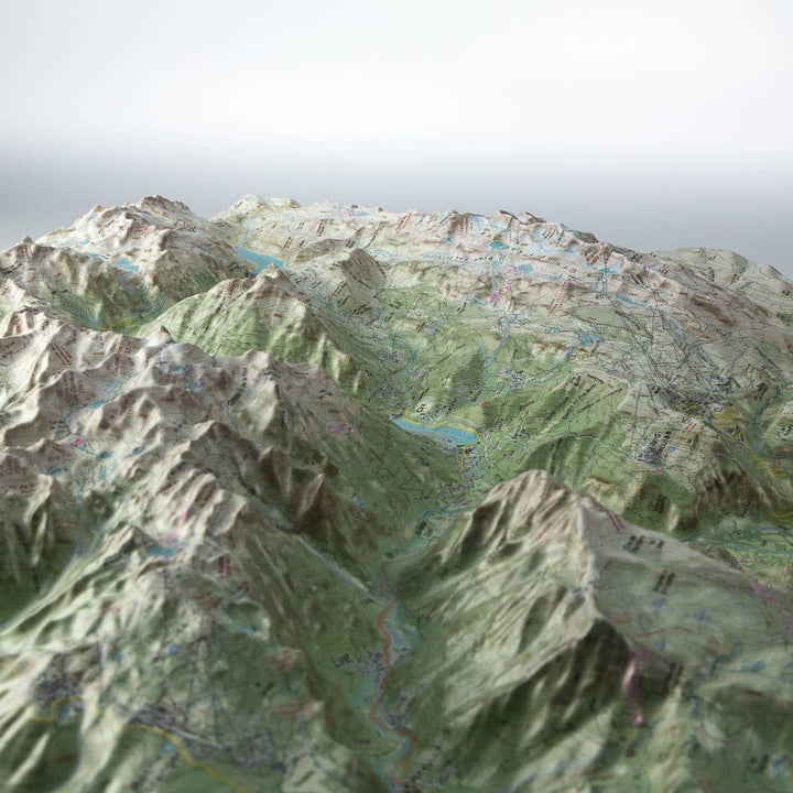 Carte en relief - Belledonne Sud et les Grandes Rousses - 70 x 50 x 5,6 cm | Dénivelés Editions carte en relief Dénivelés Editions 