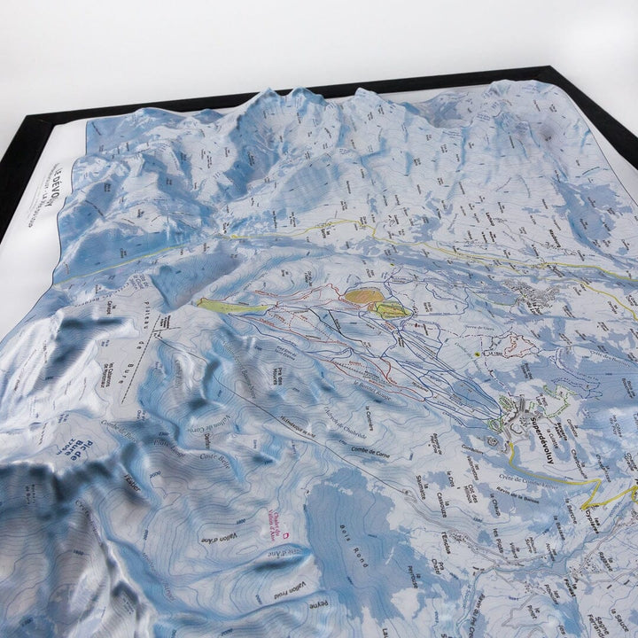 Carte en relief - Domaine du Dévoluy - 70 x 50 x 6 cm | Dénivelés Editions carte en relief Dénivelés Editions 