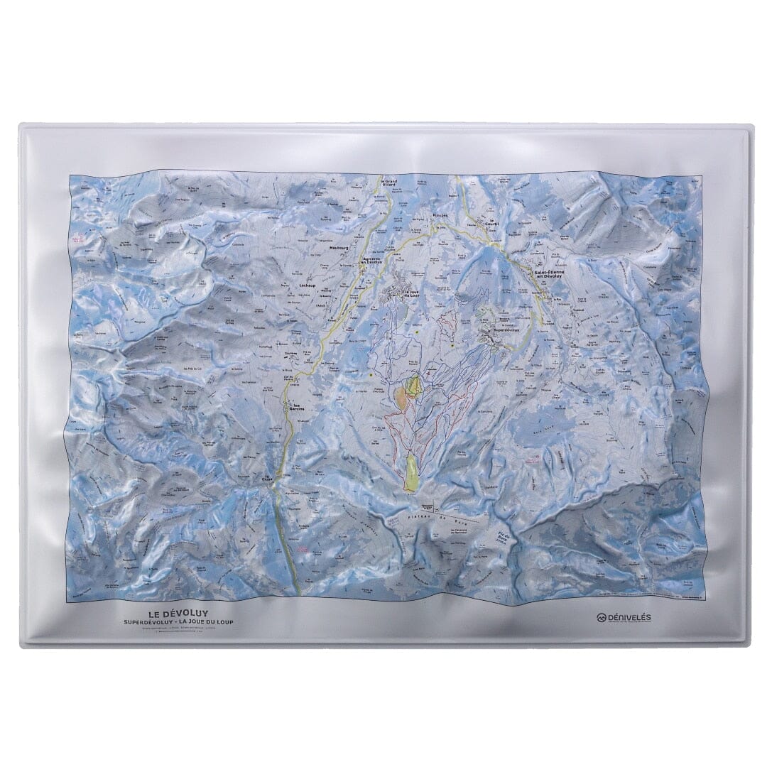 Carte en relief - Domaine du Dévoluy - 70 x 50 x 6 cm | Dénivelés Editions carte en relief Dénivelés Editions Default Title