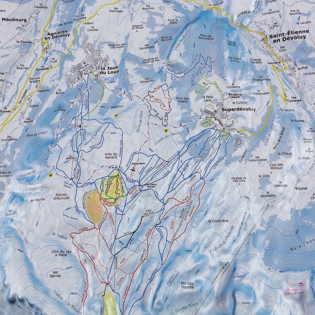 Carte en relief - Domaine du Dévoluy - 70 x 50 x 6 cm | Dénivelés Editions carte en relief Dénivelés Editions 