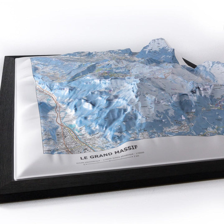 Carte en relief - Domaine Le Grand Massif - 70 x 50 x 7,8 cm | Dénivelés Editions carte en relief Dénivelés Editions 