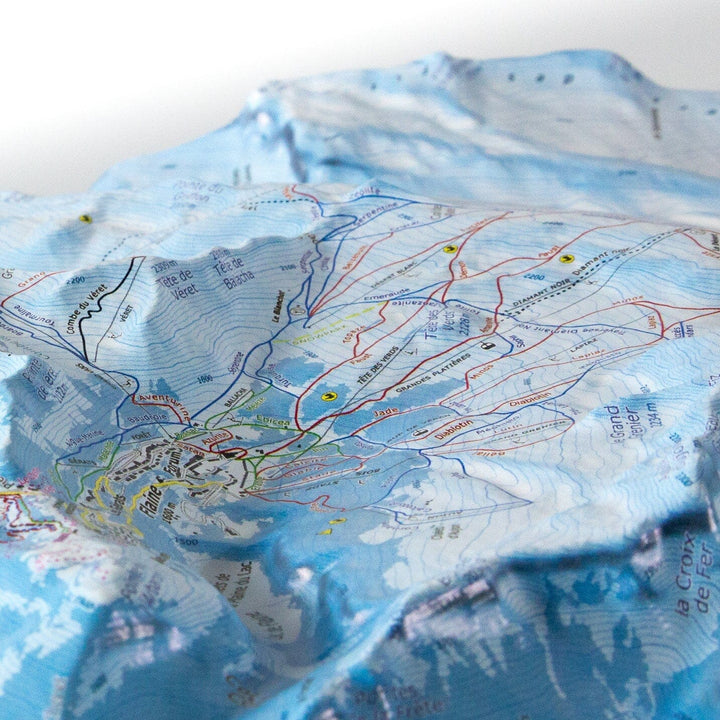 Carte en relief - Domaine Le Grand Massif - 70 x 50 x 7,8 cm | Dénivelés Editions carte en relief Dénivelés Editions 