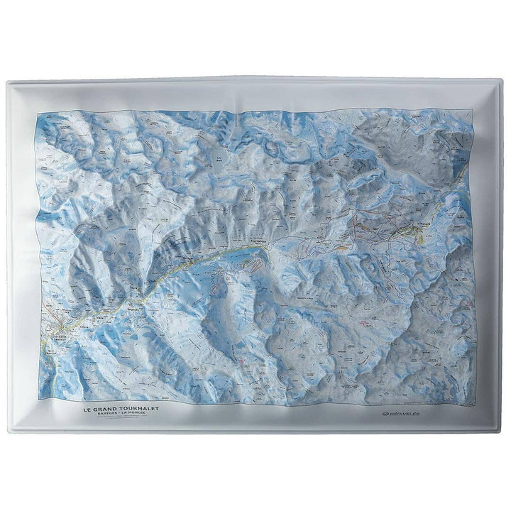Carte en relief - Domaine Le Grand Tourmalet, Barèges, la Mongie - 70 x 50 x 7,5 cm | Dénivelés Editions carte en relief Dénivelés Editions Default Title