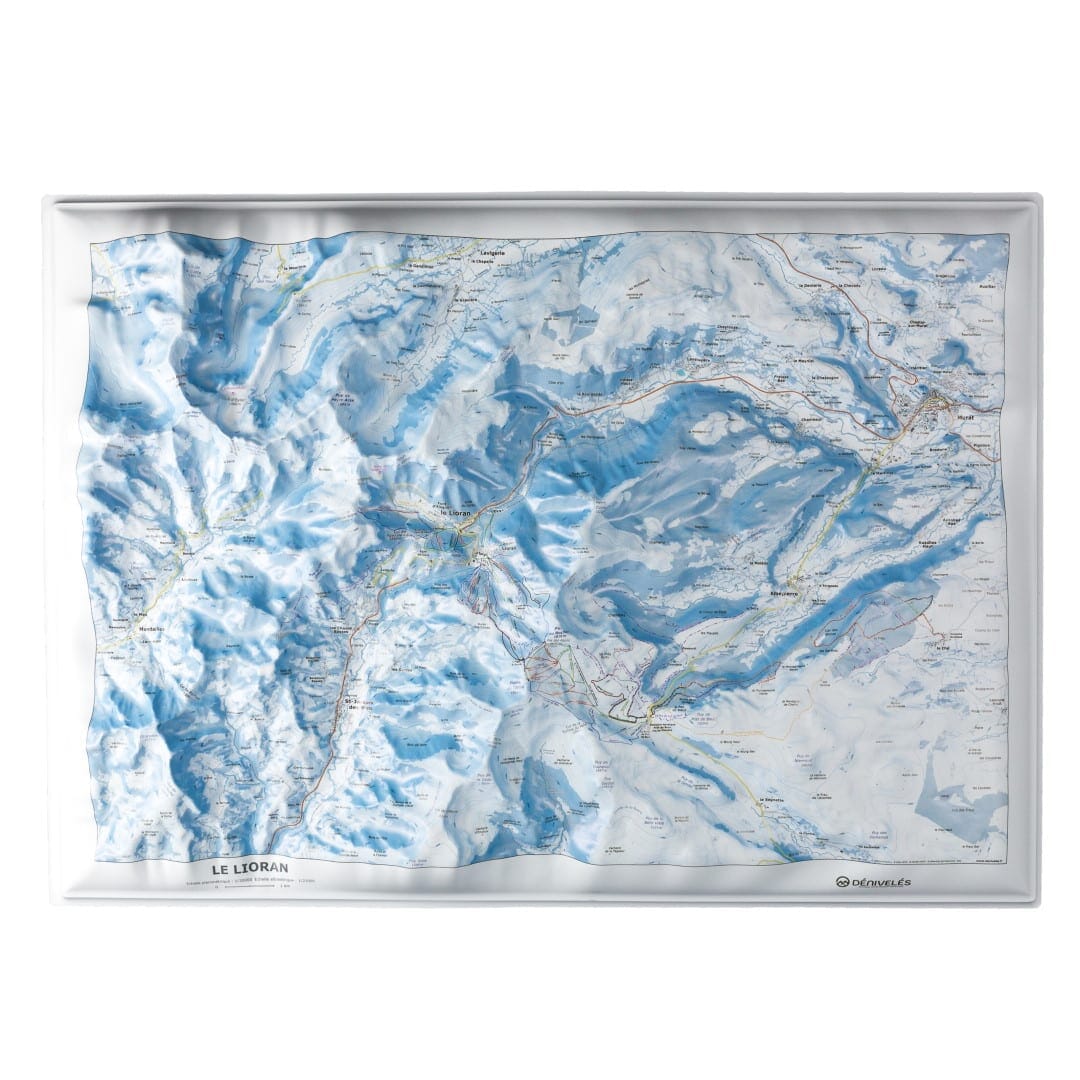 Carte en relief - Domaine Le Lioran - 70 x 50 x 9 cm | Dénivelés Editions carte en relief Dénivelés Editions Default Title