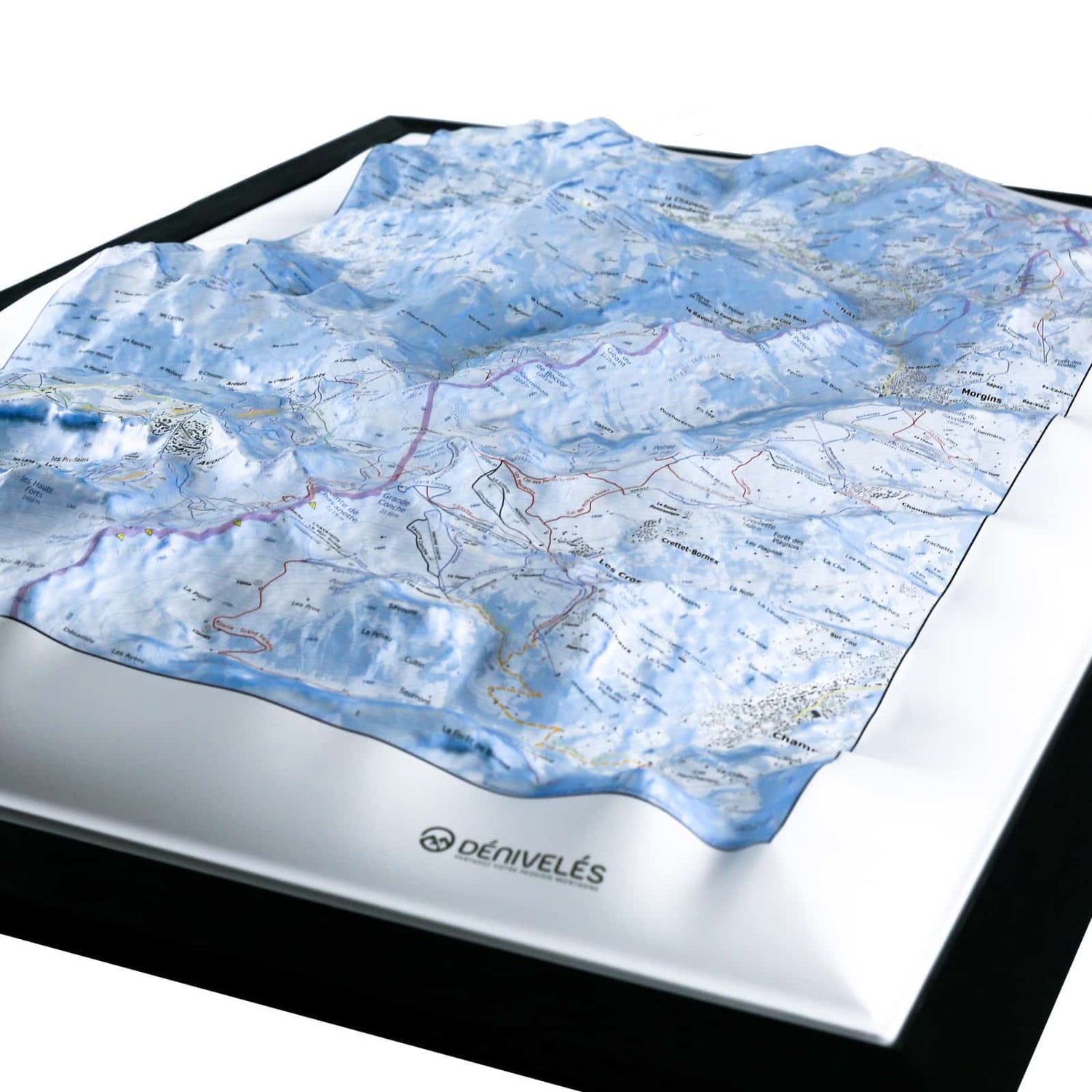 Carte en relief - Domaine Portes du Soleil, Avoriaz, Châtel, Chapelle d'Abondance - 70 x 50 x 5,5 cm | Dénivelés Editions carte en relief Dénivelés Editions Default Title