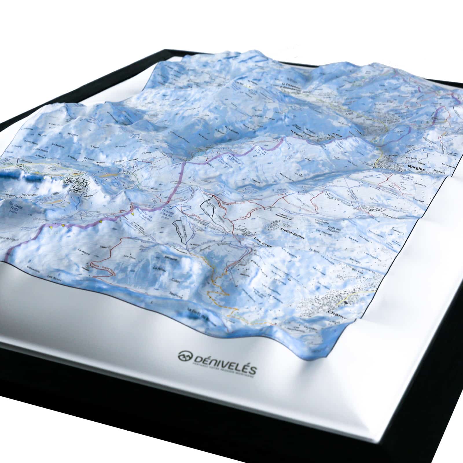 Carte en relief - Domaine Portes du Soleil, Avoriaz, Châtel, Chapelle d'Abondance - 70 x 50 x 5,5 cm | Dénivelés Editions carte en relief Dénivelés Editions Default Title