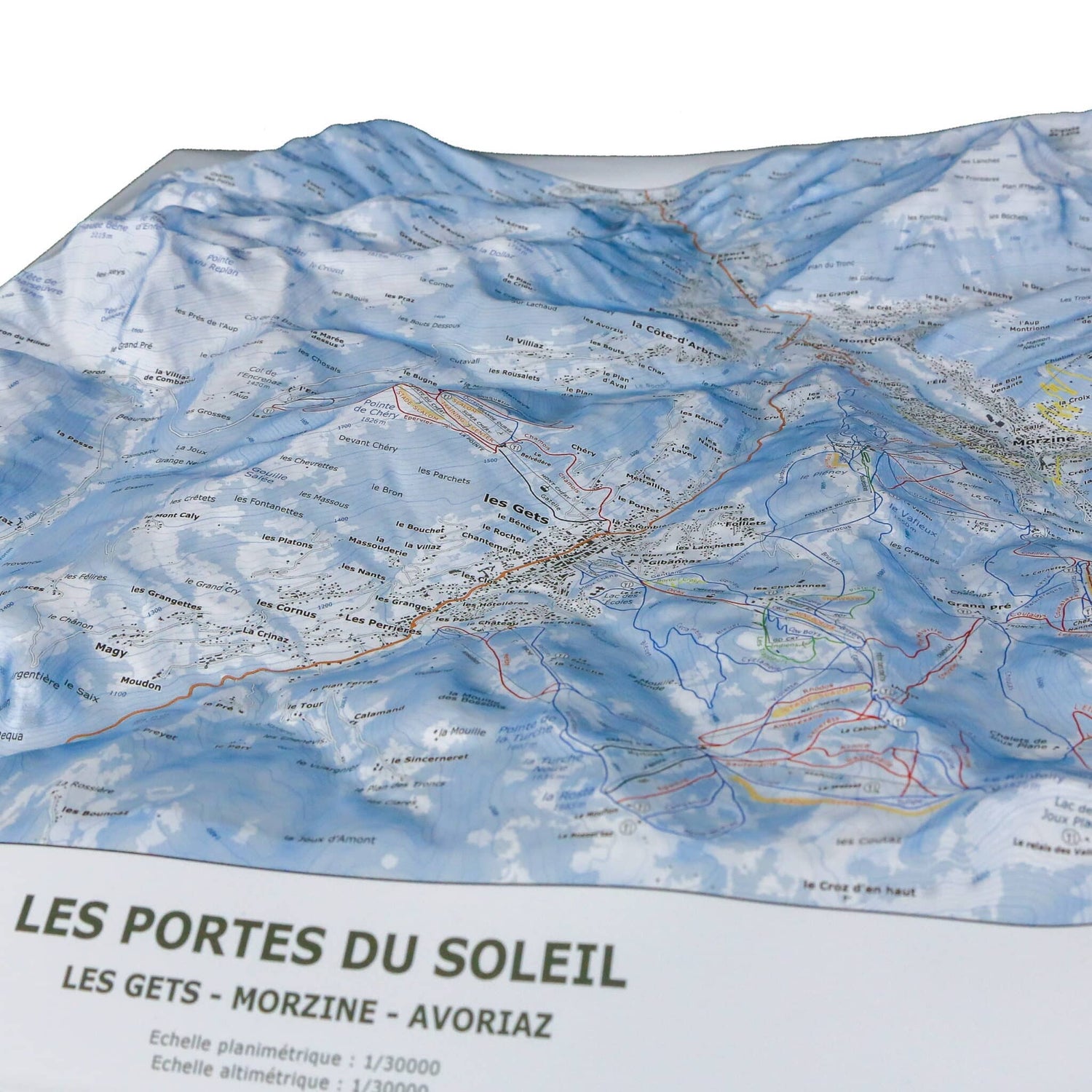 Carte en relief - Domaine Portes du Soleil, Les Gets, Morzine, Avoriaz - 70 x 50 x 6,5 cm | Dénivelés Editions carte en relief Dénivelés Editions Default Title