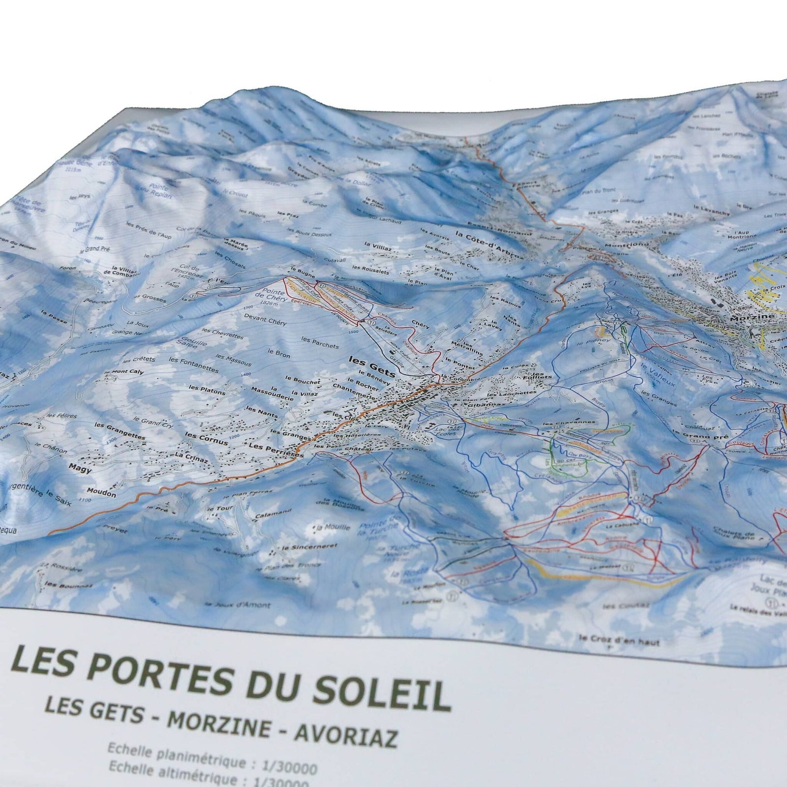 Carte en relief - Domaine Portes du Soleil, Les Gets, Morzine, Avoriaz - 70 x 50 x 6,5 cm | Dénivelés Editions carte en relief Dénivelés Editions Default Title