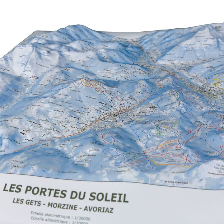 Carte en relief - Domaine Portes du Soleil, Les Gets, Morzine, Avoriaz - 70 x 50 x 6,5 cm | Dénivelés Editions carte en relief Dénivelés Editions Default Title