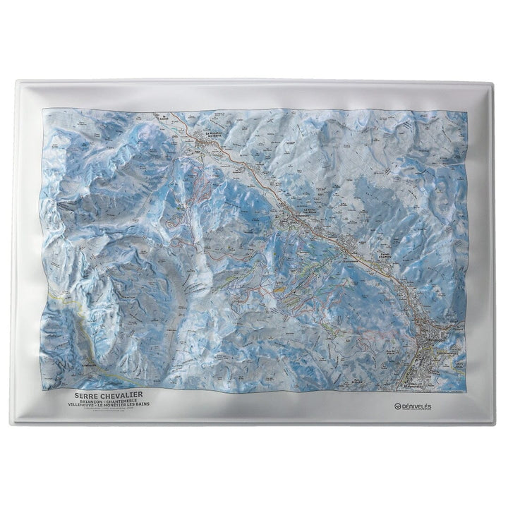 Carte en relief - Domaine Serre Chevalier - 70 x 50 x 8 cm | Dénivelés Editions carte en relief Dénivelés Editions Default Title