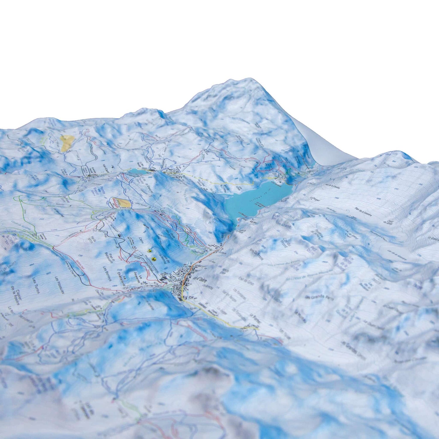 Carte en relief - Domaine Tignes Val d'Isère - 50 x 70 x 7,4 cm | Dénivelés Editions carte en relief Dénivelés Editions 