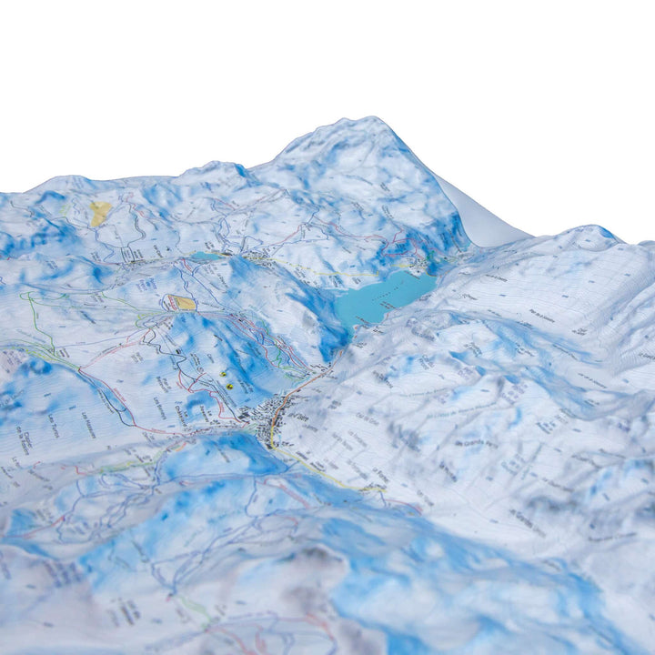 Carte en relief - Domaine Tignes Val d'Isère - 50 x 70 x 7,4 cm | Dénivelés Editions carte en relief Dénivelés Editions 