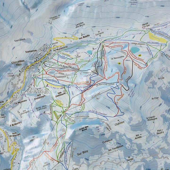 Carte en relief - Domaines Le Grand Bornand, La Clusaz - 70 x 50 x 7 cm | Dénivelés Editions carte en relief Dénivelés Editions 
