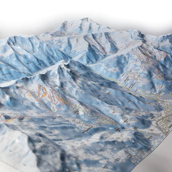 Carte en relief - Domaines Pra Loup, Val d'Allos, Le Sauze - 50 x 70 x 6 cm | Dénivelés Editions carte en relief Dénivelés Editions 