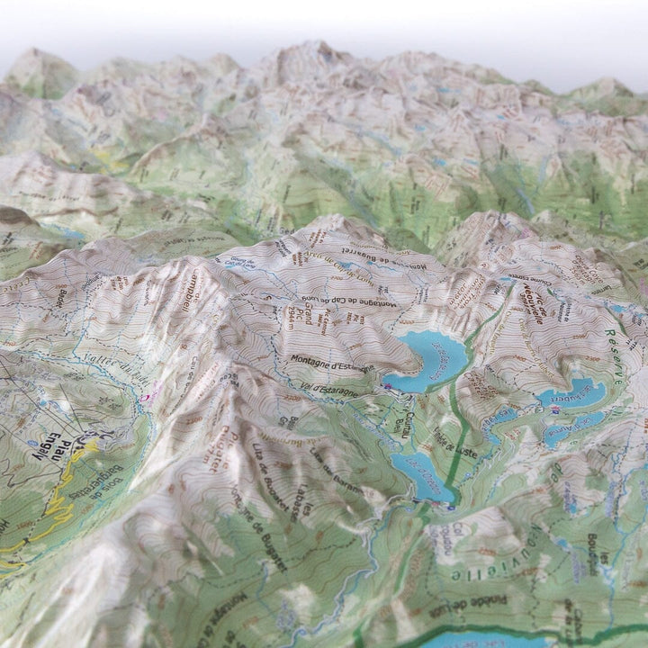 Carte en relief - Gavarnie, Néouvielle - 70 x 50 x 6,5 cm | Dénivelés Editions carte en relief Dénivelés Editions 