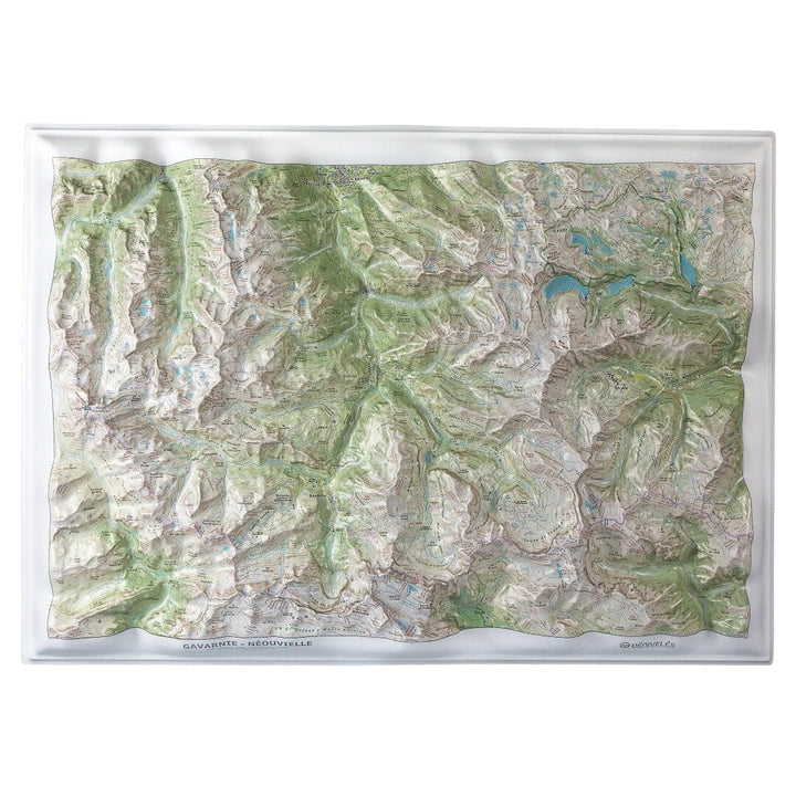 Carte en relief - Gavarnie, Néouvielle - 70 x 50 x 6,5 cm | Dénivelés Editions carte en relief Dénivelés Editions Default Title