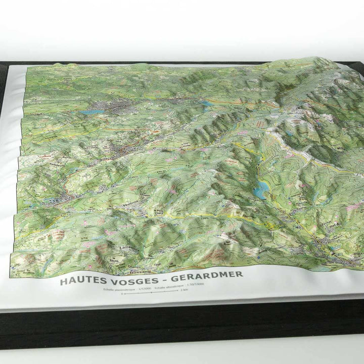 Carte en relief - Hautes Vosges, Gérardmer - 50 x 70 x 2,9 cm | Dénivelés Editions carte en relief Dénivelés Editions 
