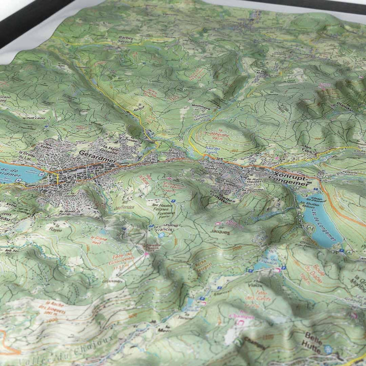 Carte en relief - Hautes Vosges, Gérardmer - 50 x 70 x 2,9 cm | Dénivelés Editions carte en relief Dénivelés Editions 