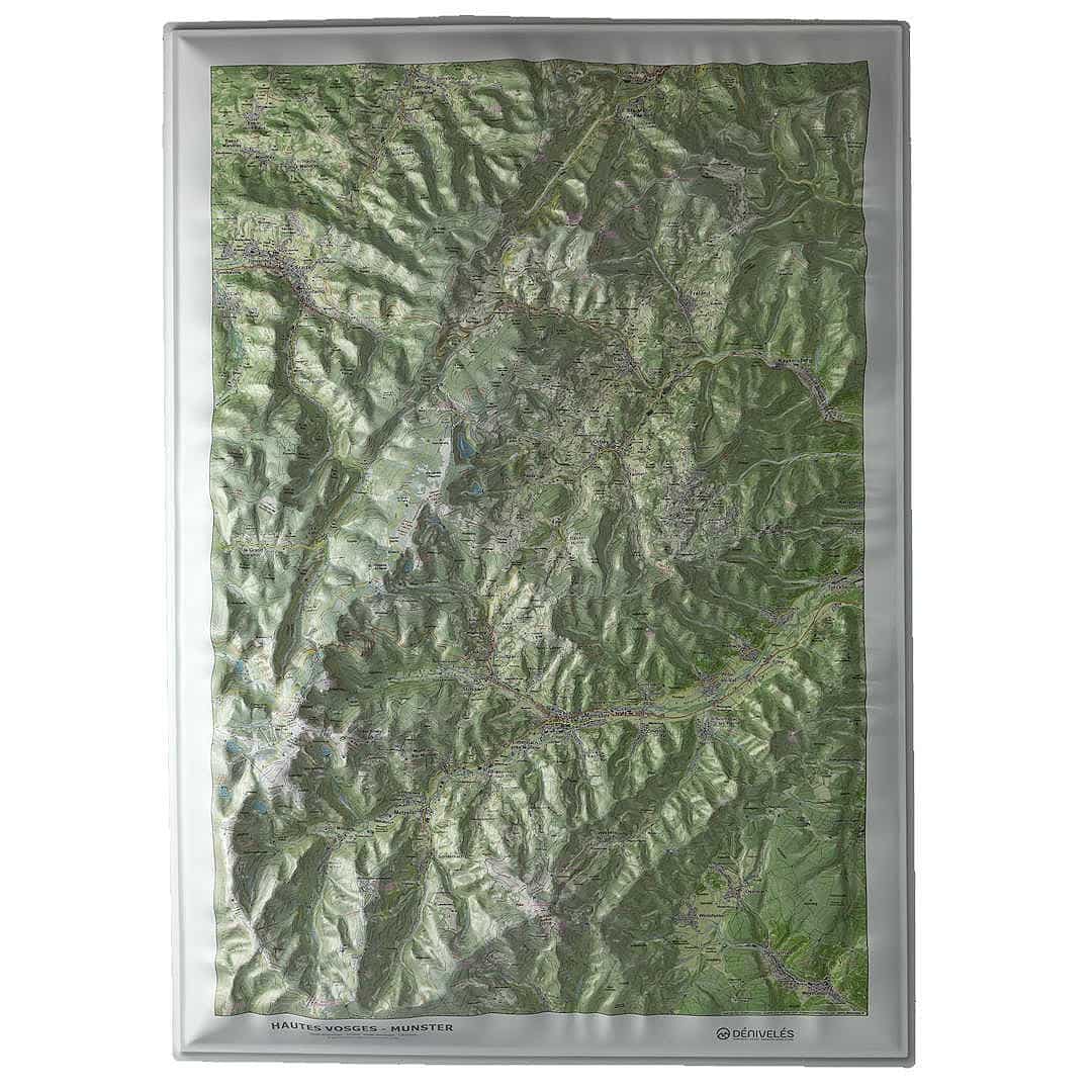 Carte en relief - Hautes Vosges, Munster - 50 x 70 x 33 cm | Dénivelés Editions carte en relief Dénivelés Editions Default Title