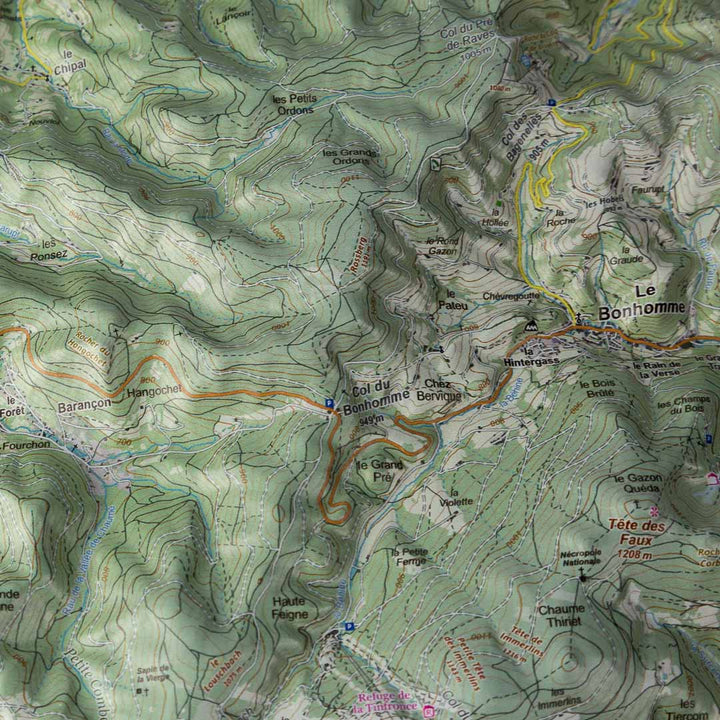 Carte en relief - Hautes Vosges, Munster - 50 x 70 x 33 cm | Dénivelés Editions carte en relief Dénivelés Editions 