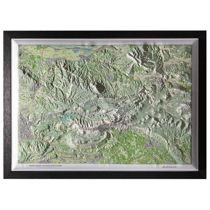 Carte en relief - La Montagne Sainte Victoire - 70 x 50 cm | Dénivelés Editions carte en relief Dénivelés Editions 