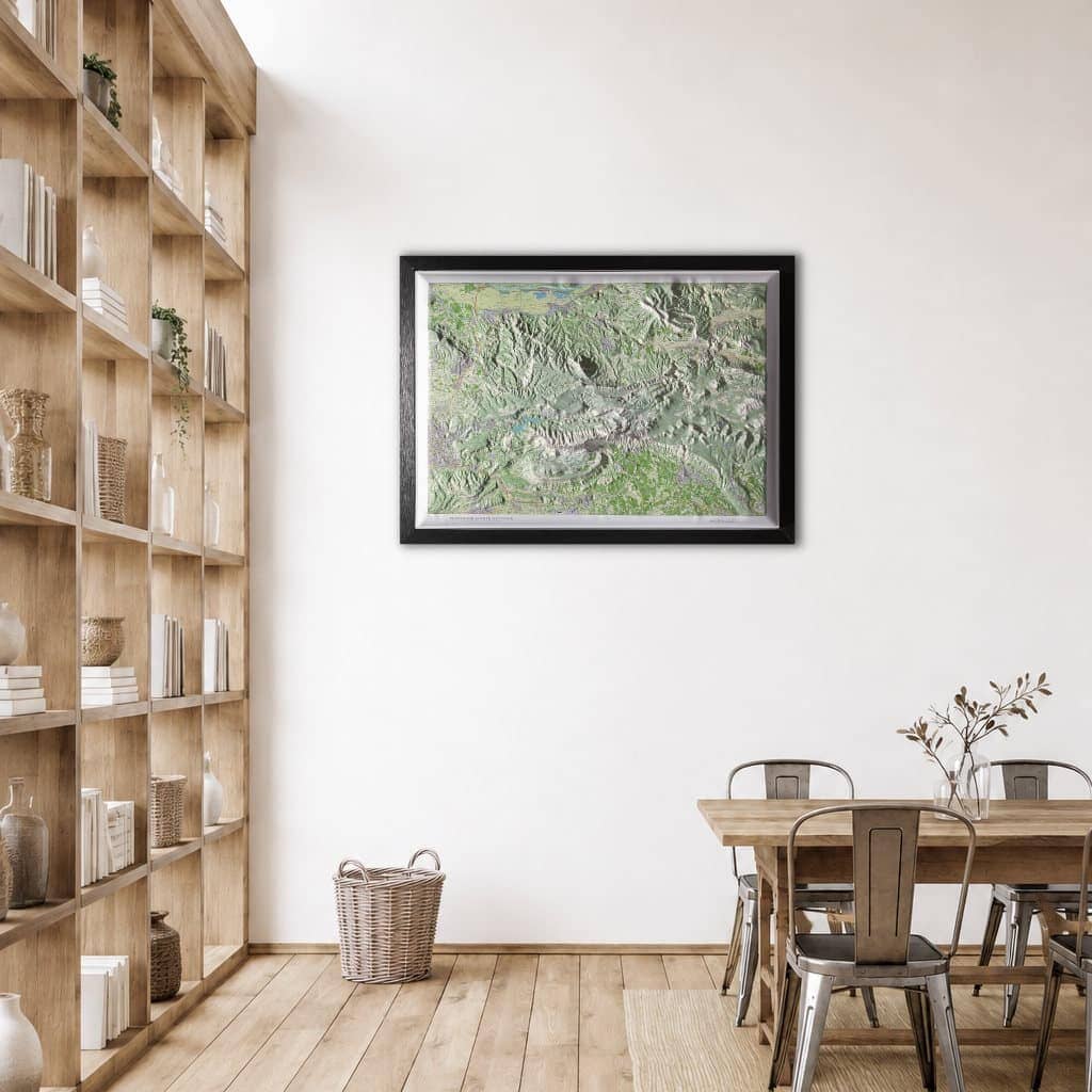 Carte en relief - La Montagne Sainte Victoire - 70 x 50 cm | Dénivelés Editions carte en relief Dénivelés Editions 