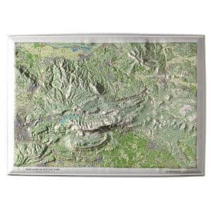 Carte en relief - La Montagne Sainte Victoire - 70 x 50 cm | Dénivelés Editions carte en relief Dénivelés Editions 