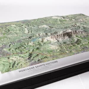 Carte en relief - La Montagne Sainte Victoire - 70 x 50 cm | Dénivelés Editions carte en relief Dénivelés Editions 