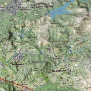 Carte en relief - La Montagne Sainte Victoire - 70 x 50 cm | Dénivelés Editions carte en relief Dénivelés Editions 