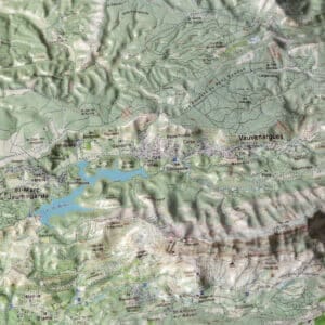 Carte en relief - La Montagne Sainte Victoire - 70 x 50 cm | Dénivelés Editions carte en relief Dénivelés Editions 