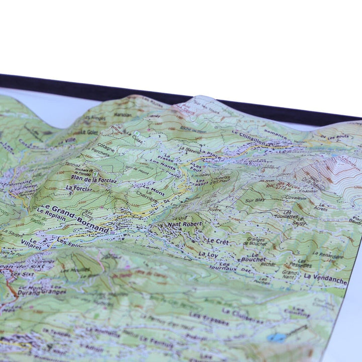 Carte en relief - La Tournette, Mont Charvin (Thônes, La Clusaz, Le Grand Bornand) - 70 x 50 x 6 cm | Dénivelés Editions carte en relief Dénivelés Editions 