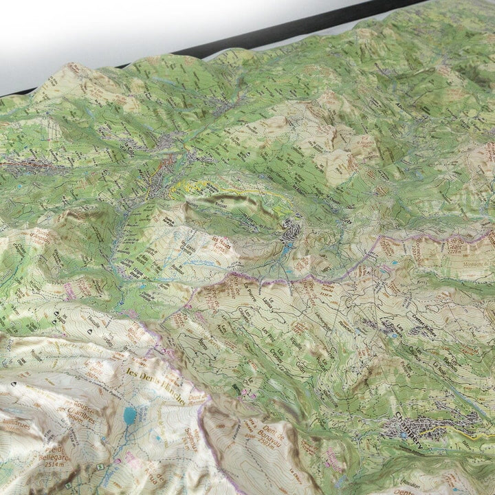 Carte en relief - Le Chablais Est - 50 x 70 x 6 cm | Dénivelés Editions carte en relief Dénivelés Editions 