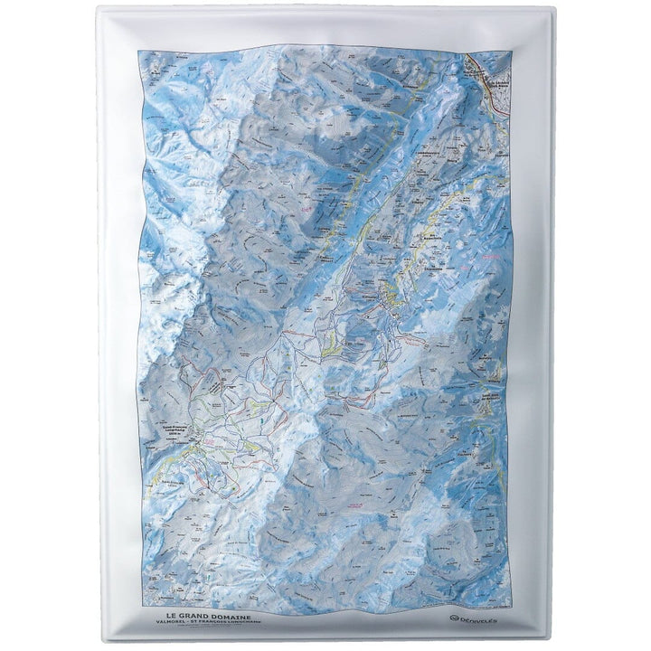 Carte en relief - Le Grand Domaine, Valmorel, St François Longchamp - 70 x 50 x 8 cm | Dénivelés Editions carte en relief Dénivelés Editions Default Title