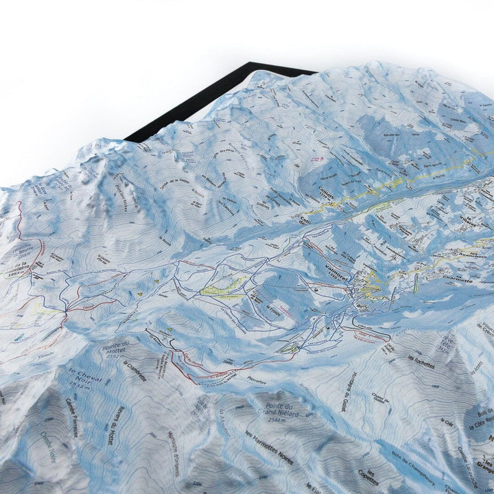 Carte en relief - Le Grand Domaine, Valmorel, St François Longchamp - 70 x 50 x 8 cm | Dénivelés Editions carte en relief Dénivelés Editions 