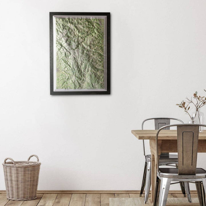 Carte en relief - Le Haut Forez - 50 x 70 x 4 cm | Dénivelés Editions carte en relief Dénivelés Editions 