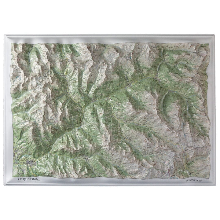 Carte en relief - Le Queyras - 70 x 50 x 7 cm | Dénivelés Editions carte en relief Dénivelés Editions Default Title