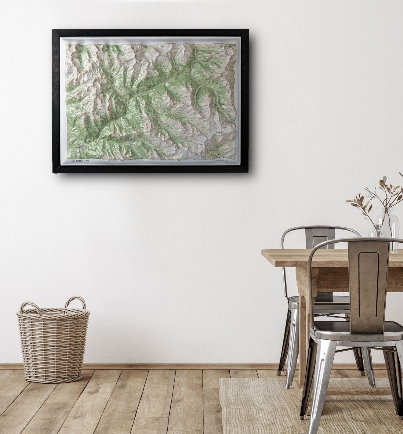Carte en relief - Le Queyras - 70 x 50 x 7 cm | Dénivelés Editions carte en relief Dénivelés Editions 