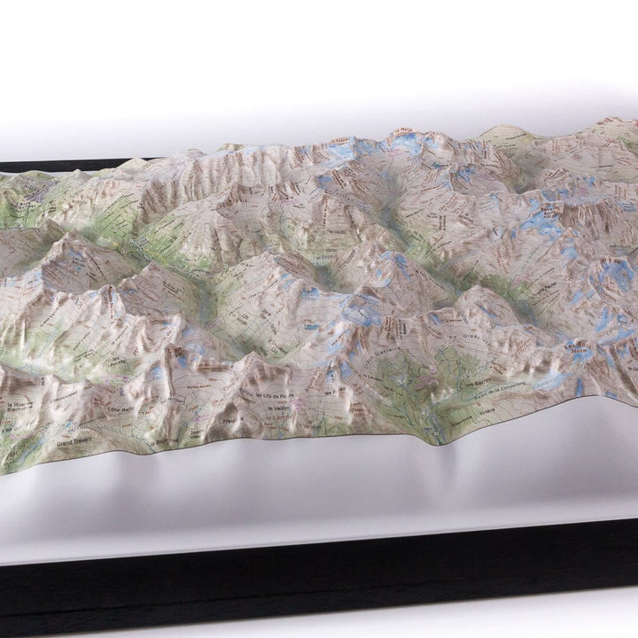 Carte en relief - Les Ecrins Nord - 70 x 50 x 7 cm | Dénivelés Editions carte en relief Dénivelés Editions 