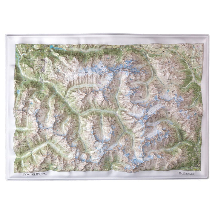 Carte en relief - Les Ecrins Nord - 70 x 50 x 7 cm | Dénivelés Editions carte en relief Dénivelés Editions Default Title