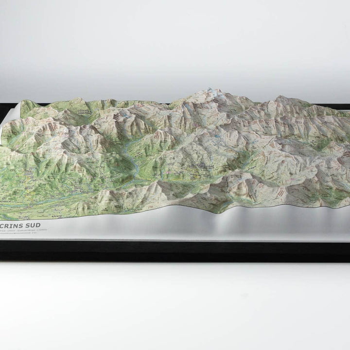 Carte en relief - Les Ecrins Sud - 70 x 50 x 5,6 cm | Dénivelés Editions carte en relief Dénivelés Editions 